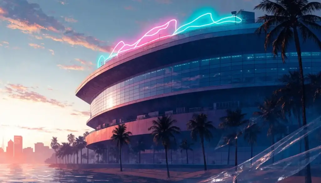 Вывеска Vice City на крыше арены в Майами: похоже, маркетинг GTA 6 стартует