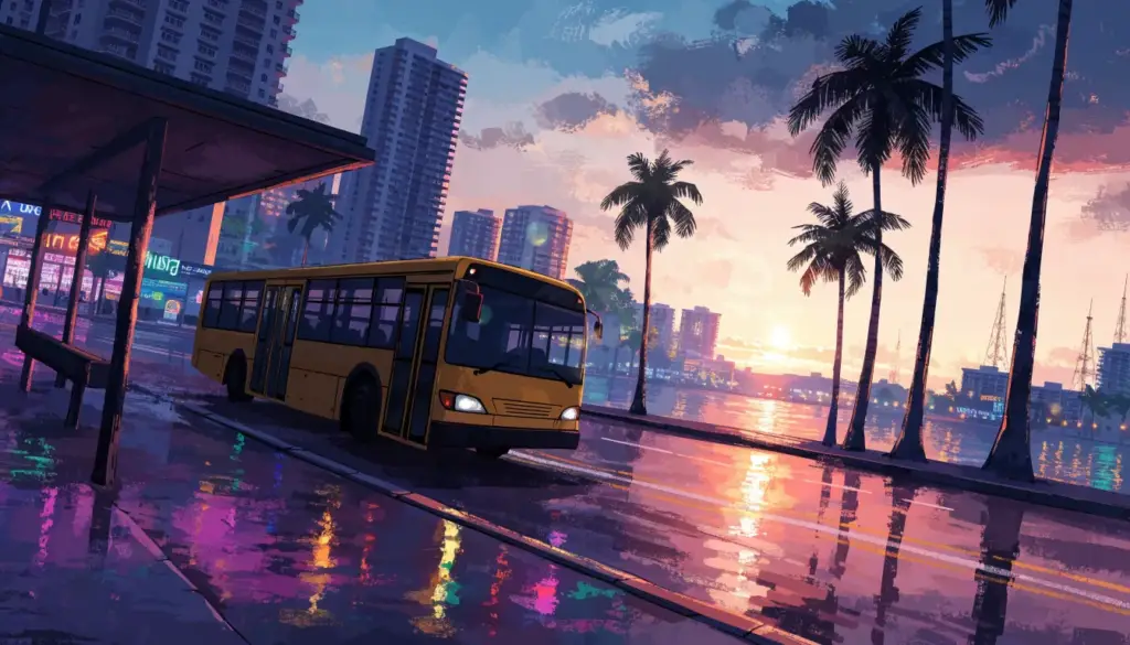 В GTA 6 в Леониде появятся поезда и автобусы для настоящих поездок — иллюстрация