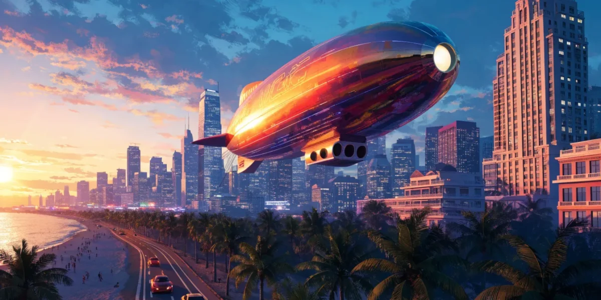 Дирижабль Goodyear в ливрее GTA 6 отправился в Майами