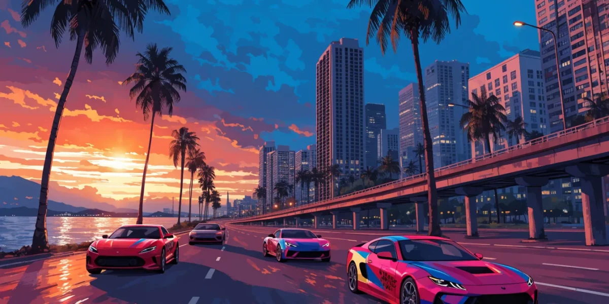 В Майами по улицам ездят реальные машины из GTA 6